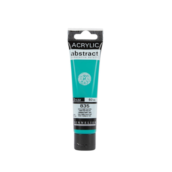 Peinture acrylique - Vert cobalt foncé - 835 - Abstract - Sennelier - Tube 60ml