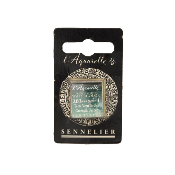 Aquarelle Extra-Fine 1/2 Godet Terre Verte Brûlée Sennelier pas cher