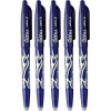 Lot de 5 stylos FriXion Ball pointe moyenne 0.7mm bleu Pilot pas cher