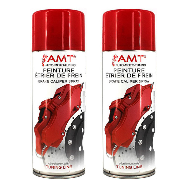 Lot de bombes de peinture pour étrier - rouge - Amt pas cher-26241