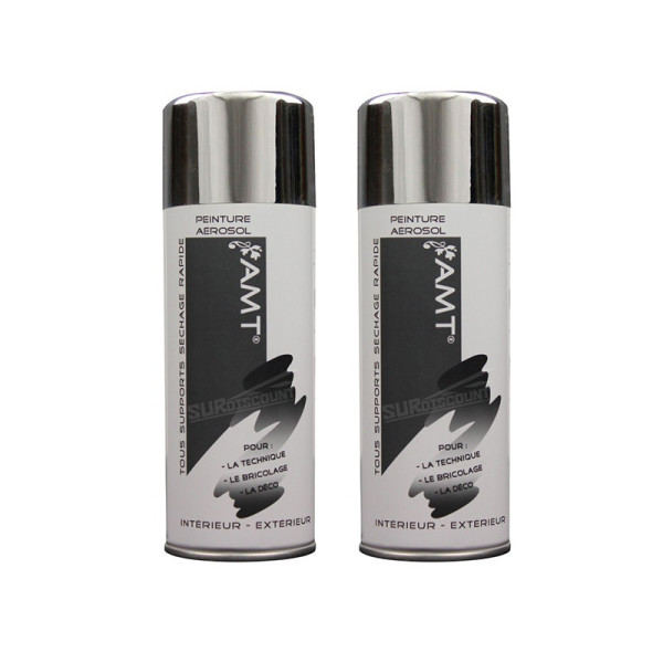 Lot de 2 bombes de peinture - chrome - AMT pas cher-26280