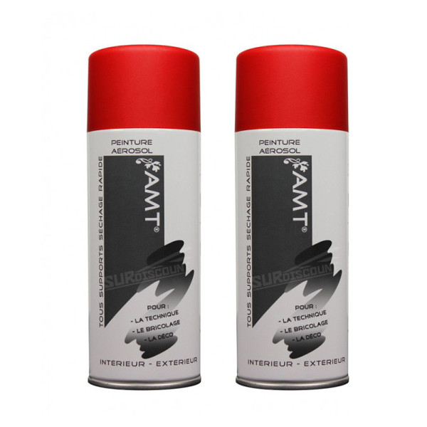 Lot de 2 bombes de peinture - rouge mat - AMT pas cher