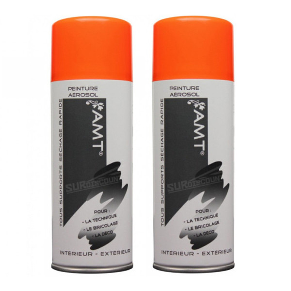 Lot de 2 bombes de peinture - orange fluo - Amt pas cher-26330