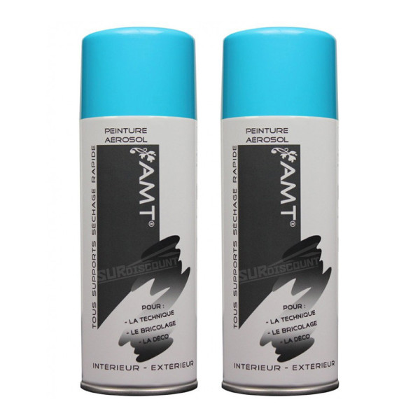 Lot de 2 bombes de peinture - bleu lagon - AMT | Artmania