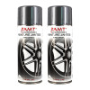 Lot de 2 bombes de peinture pour jantes - gris alu - AMT pas cher