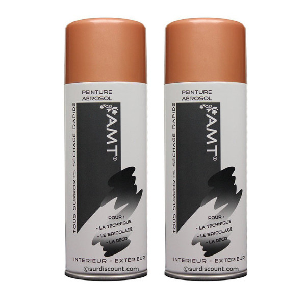 Lot de 2 bombes de peinture - rose gold - AMT pas cher-26351