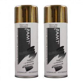 Lot de 2 bombes de peinture - or - AMT pas cher-26354