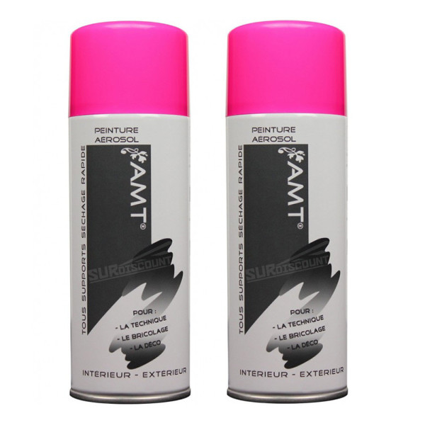 Lot de 2 bombes de peinture - rose fluo - AMT pas cher-26367