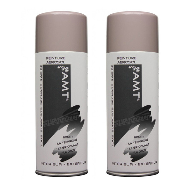 Lot de 2 bombes de peinture - taupe mat - Amt pas cher-26410