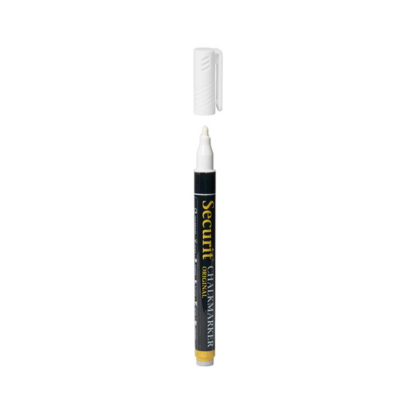 Feutre craie - Mine 1 à 2 mm - blanc - Securit | à seulement 2,2 €