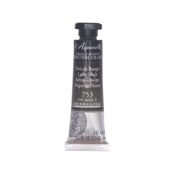 Aquarelle extra-fine - Noir de Bougie - tube 10 ml - Sennelier pas cher