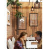 Tableau Mural Ardoise Verre/Bois Noire 40X60Cm - Securit | Artmania