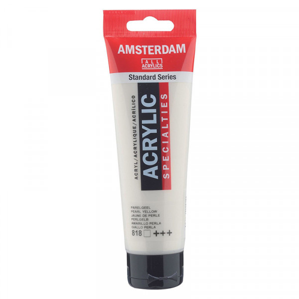 photo-Peinture acrylique - Jaune de perle - 818 - Amsterdam - Tube de 120ml
