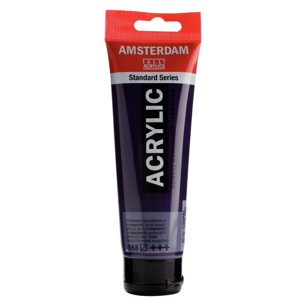 photo-Peinture acrylique - Violet bleu permanent - 568 - Amsterdam - Tube de 120ml