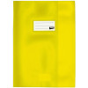 photo-Protège-cahier opaque jaune en PVC – Format 21x29,7 cm – Épaisseur 19/100ème – Grain cuir