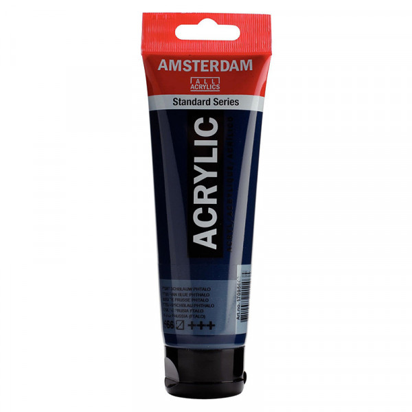 photo-Peinture acrylique - Bleu de Prusse phtalo - 566 - Amsterdam - Tube de 120ml