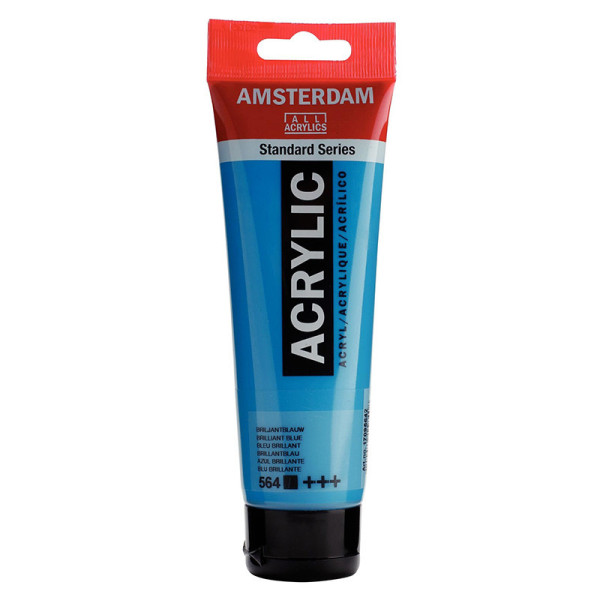 photo-Peinture acrylique - Bleu brillant - 564 - Amsterdam - Tube de 120ml
