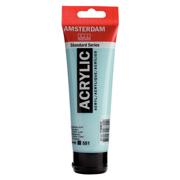 photo-Peinture acrylique - Bleu céleste clair - 551 - Amsterdam - Tube de 120ml