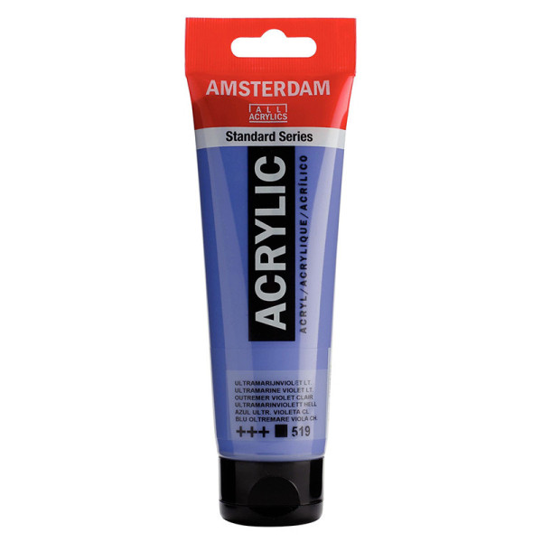 photo-Peinture acrylique - Outremer violet clair - 519 - Amsterdam - Tube de 120ml