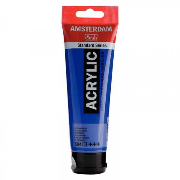 photo-Peinture acrylique - Outremer - 504 - Amsterdam - Tube de 120ml