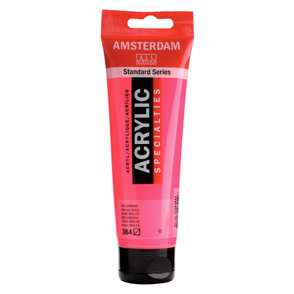 photo-Peinture acrylique - Rose reflex - 384 - Amsterdam - Tube de 120ml