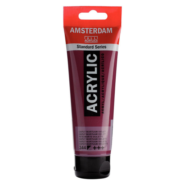 photo-Peinture acrylique - Tête morte violette - 344 - Amsterdam - Tube de 120ml