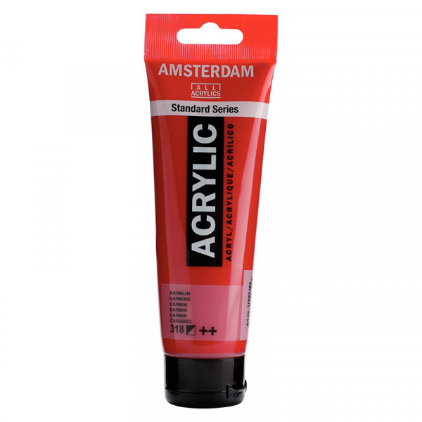 photo-Peinture acrylique - Carmin - 318 - Amsterdam - Tube de 120ml
