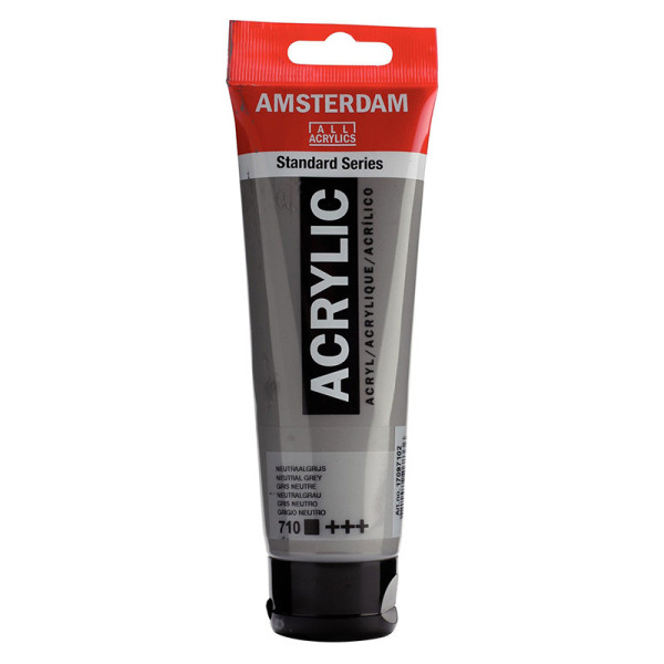 photo-Peinture acrylique - Gris neutre - 710 - Amsterdam - Tube de 120ml