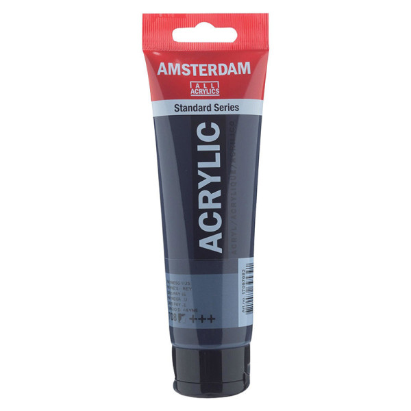 photo-Peinture acrylique - Gris de Payne - 708 - Amsterdam - Tube de 120ml
