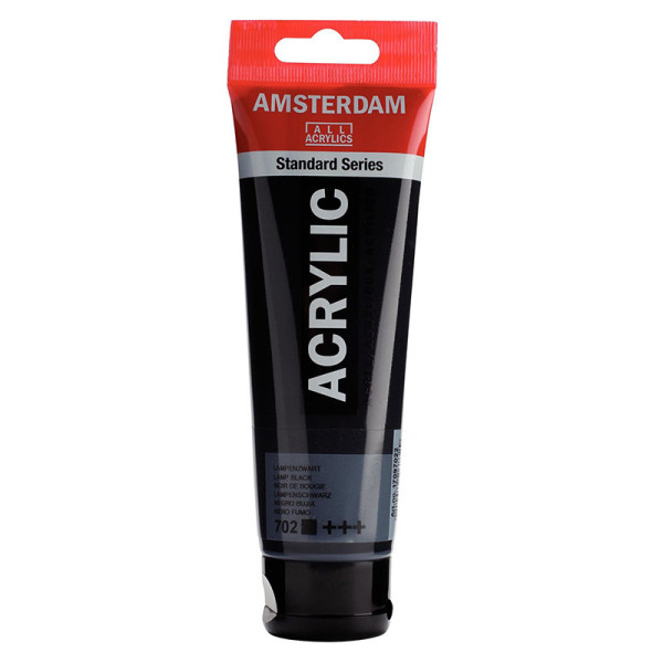 photo-Peinture acrylique - Noir de bougie - 702 - Amsterdam - Tube de 120ml