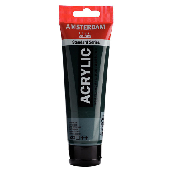 photo-Peinture acrylique - Vert de vessie - 623 - Amsterdam - Tube de 120ml