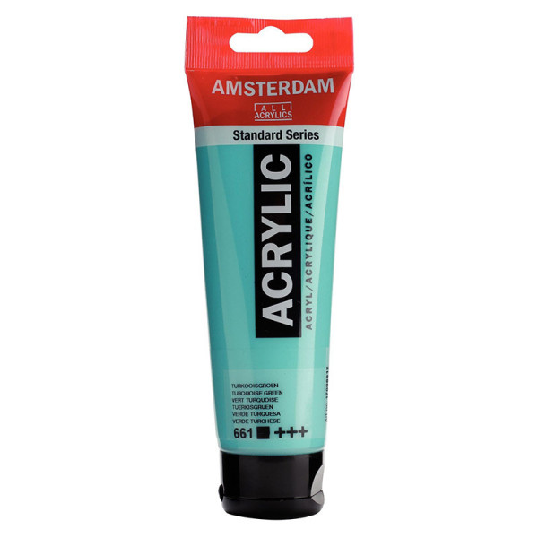 photo-Peinture acrylique - Vert turquoise - 661 - Amsterdam - Tube de 120ml
