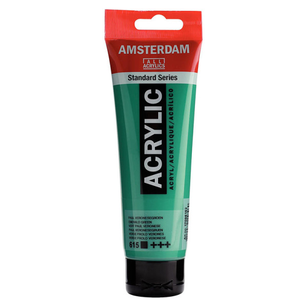 photo-Peinture acrylique - Vert Paul de Véronèse - 615 - Amsterdam - Tube de 120ml