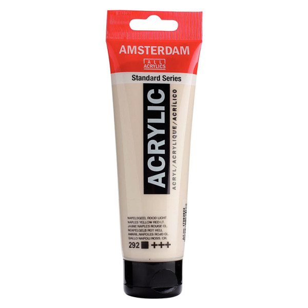 photo-Peinture Acrylique - Jaune de Naples rouge clair - 292 - Amsterdam - Tube de 120ml
