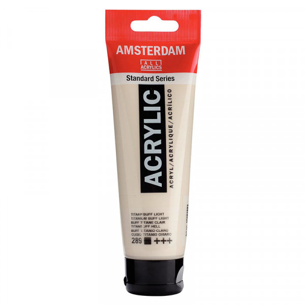photo-Peinture acrylique en tube - Buff titane clair - 289 - Amsterdam - Tube de 120ml