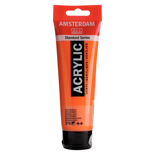 photo-Peinture acrylique - Orange azo - 276 - Amsterdam - Tube de 120ml