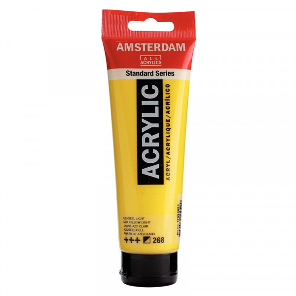 photo-Peinture acrylique - Jaune azo clair - 268 - Amsterdam - Tube de 120ml