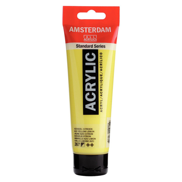 photo-Peinture acrylique - Jaune azo citron - 267 - Amsterdam - Tube de 120ml
