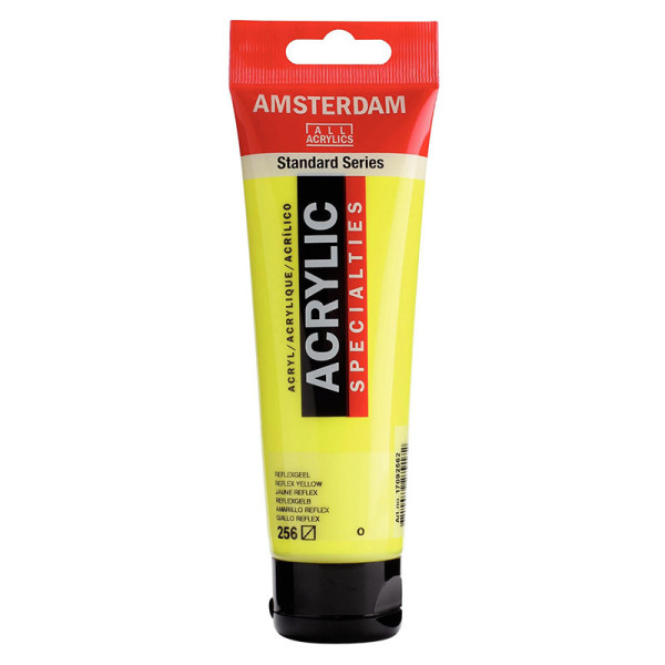 photo-Peinture acrylique - Jaune reflex - 256 - Amsterdam - Tube de 120ml