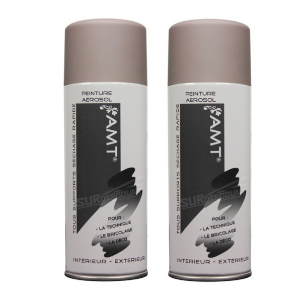 Lot de 2 bombes de peinture - taupe mat - Amt | Artmania-26854
