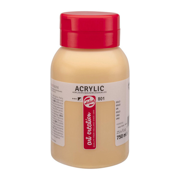 photo-Peinture acrylique - Or - 801 - Pot de 750 ml - Talens Art Creation