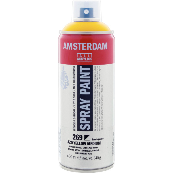 Bombe de peinture Amsterdam 400ml jaune azo moyen pas cher