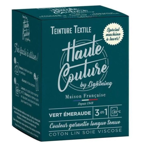 photo-Teinture textile - Tout-en-un - Vêtements - Tissus - Vert émeraude - 350g - Haute couture