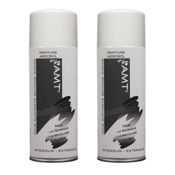 Lot de 2 bombes de peinture - blanc métallisé - AMT pas cher-27199