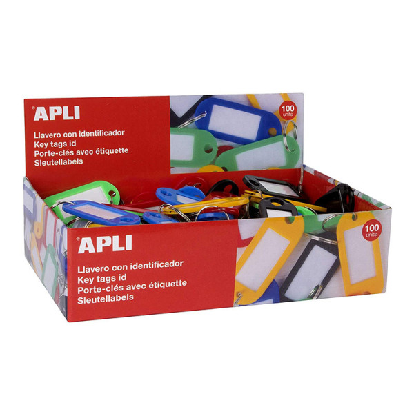 lot-de-100-porte-cles-en-pastique-couleur-apli