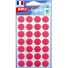 Gommettes auto-adhésives - 15mm - 168 étiquettes - Rose - Apli