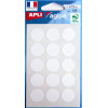 Gommettes auto-adhésives - 19mm - 105 étiquettes - Blanche - Apli