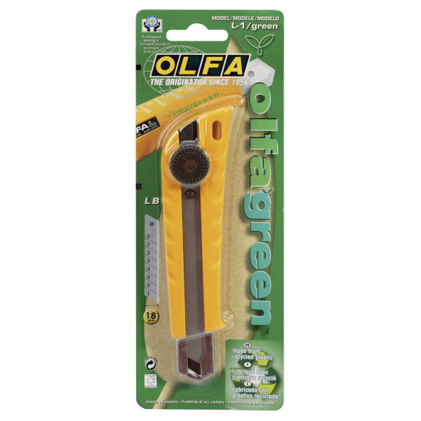 Cutter OLFA L-1 usage intensif lame de 18 mm | Artmania