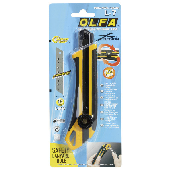 Cutter OLFA X-Design L7 anti-chutes lame de 18 mm | à seulement 10,99 €