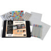 photo-Album de scrapbooking - 32x22cm - Noir - Inclus stickers, feutres, pochoirs, coins photos - Exacompta